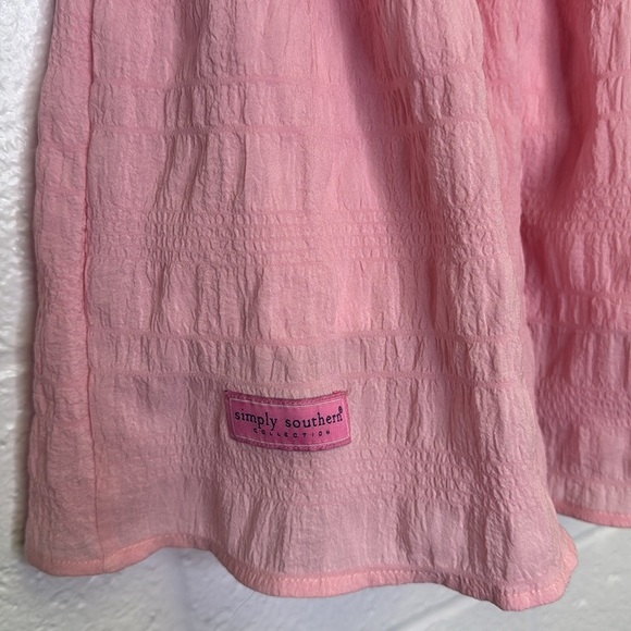 NWT Simply Southern Pink Smocked Bubble Mini Skort - Picture 2 of 6
